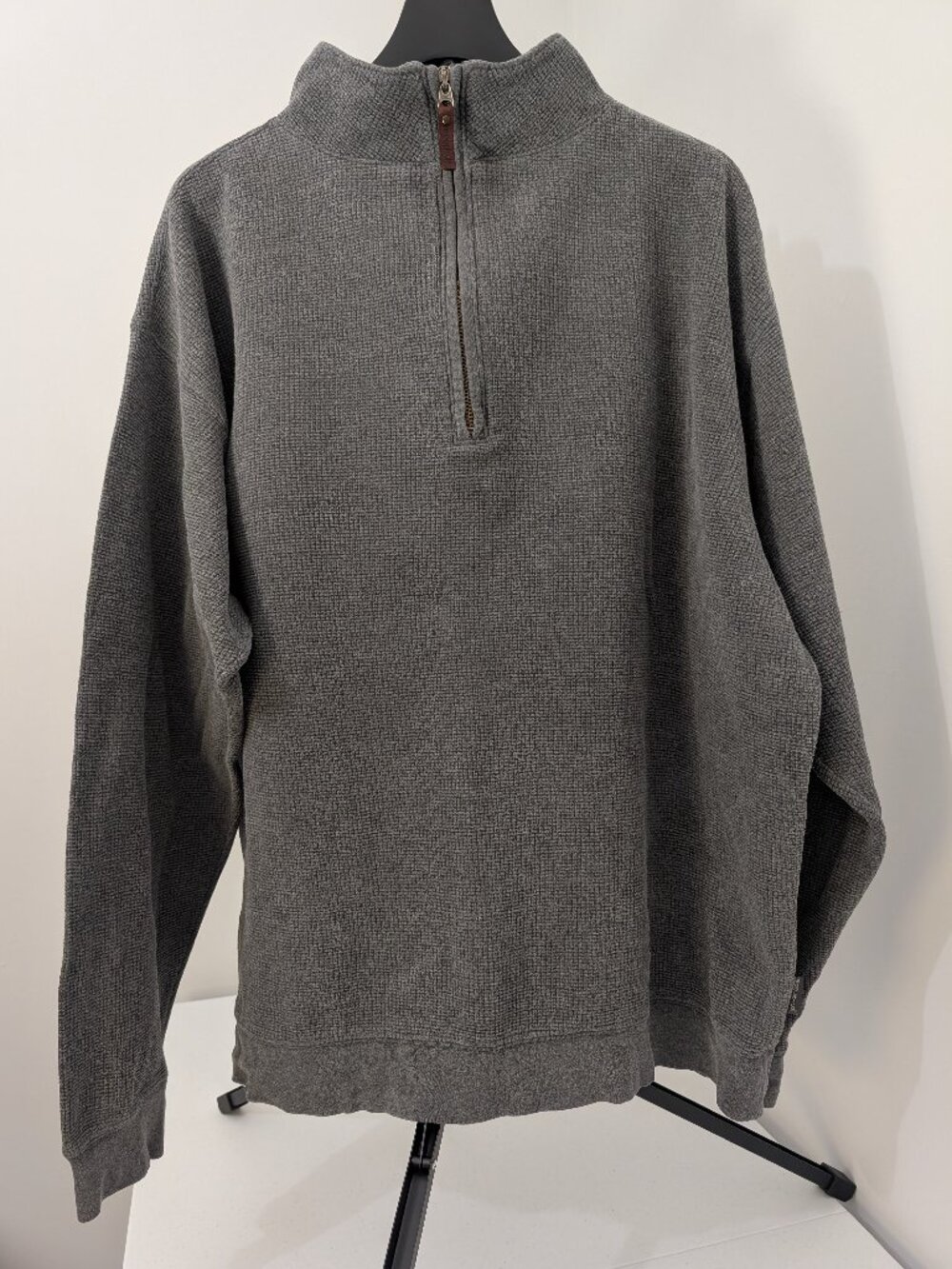 Woolrich Waffle-Knit Quarter Zip Pullover Thermal Sweater Size XL